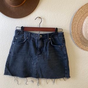 BDG black jean skirt
